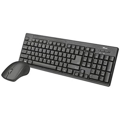 TRUST 22118 ZİVA KABLOSUZ KLAVYE MOUSE SET SİYAH