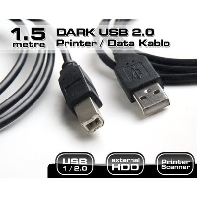 DARK UPR-015 1.5M USB YAZICI KABLO SİYAH