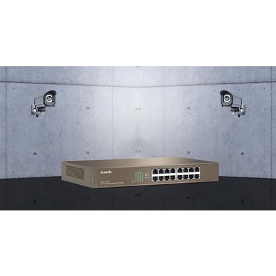 TENDA TEG1016D 16 PORT 10/100/1000 MBPS SWITCH METAL KASA RACK MOUNT