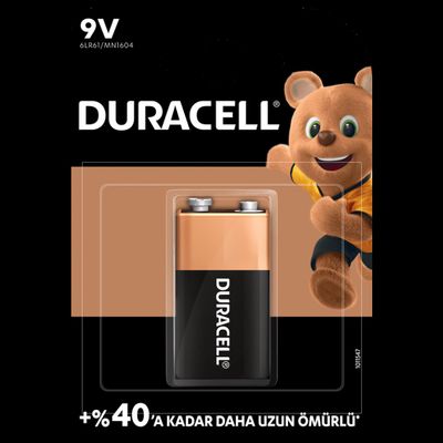 Duracell 6LR61/MN1604 9V Alcaline Pil