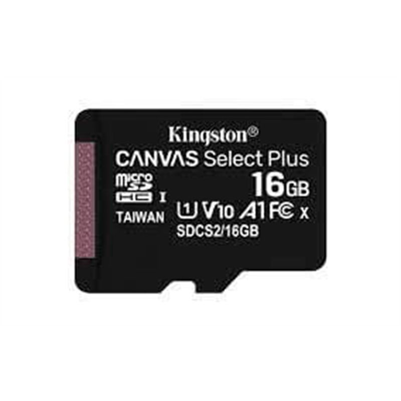 KINGSTON 16GB CANVAS SELECT PLUS MICRO SD 100MB/S (SDCS2/16GB)