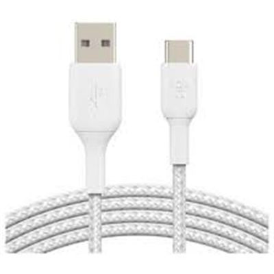 Belkin Type-C Örgülü Kablo 1m Beyaz