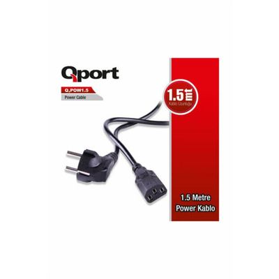 QPORT 1.5M POWER KABLOSU (Q-POW1.5) KASA POWER KABLOSU