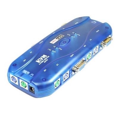 OEM KVM SWITCH 4PC VGA+PS2 4 ADET VGA PC2 KABLOLU